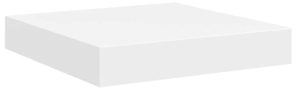 4 db fehér MDF lebegő fali polc 23 x 23,5 x 3,8 cm