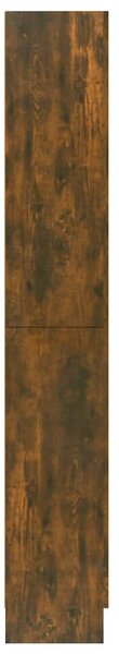 Füstös tölgyszínű szerelt fa vitrinszekrény 82,5x30,5x185 cm