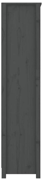 Szürke tömör fenyőfa könyvszekrény 80x35x154 cm