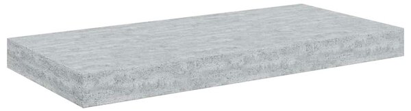 4 db betonszürke MDF lebegő fali polc 50 x 23,5 x 3,8 cm