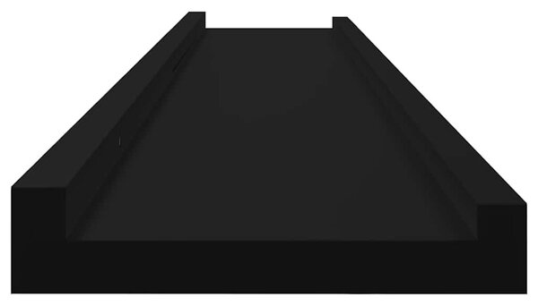 2 db fekete fali polc 100 x 9 x 3 cm