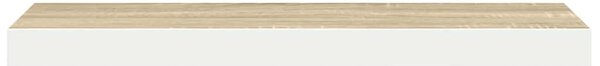 Fehér-tölgyszínű MDF lebegő fali polc 90 x 23,5 x 3,8 cm