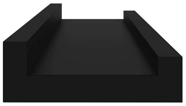 4 db fekete fali polc 40 x 9 x 3 cm
