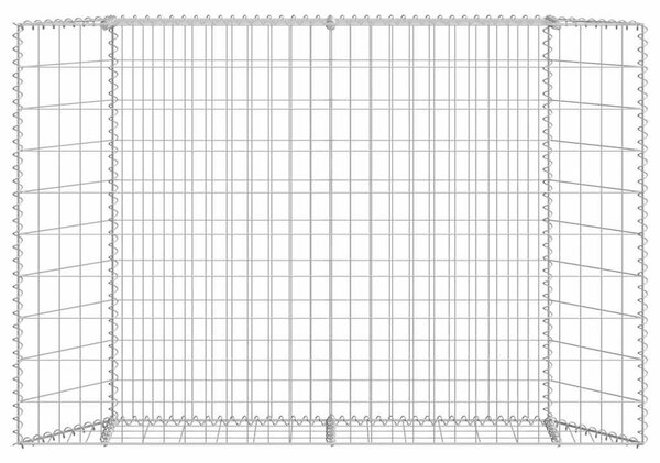 Trapéz alakú horganyzott acél gabion magaságyás 150x20x100 cm