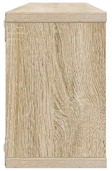4 db sonoma tölgy szerelt fa négyszögű fali polc 60x15x23cm
