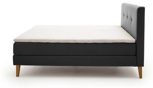 Antracitszürke boxspring ágy 180x200 cm Stockholm – Meise Möbel