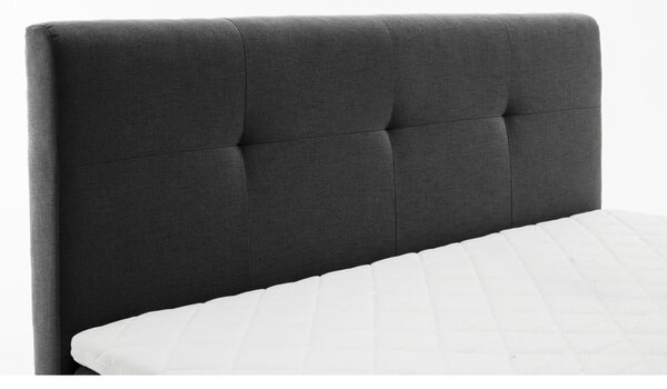 Antracitszürke boxspring ágy 180x200 cm Stockholm – Meise Möbel