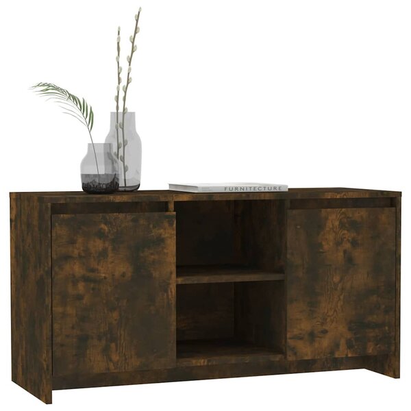 Füstös tölgy színű szerelt fa TV-szekrény 102x37,5x52,5 cm