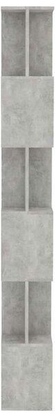 Betonszürke szerelt fa könyvszekrény/térelválasztó 80x24x192 cm