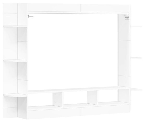 Fehér szerelt fa TV-szekrény 152 x 22 x 113 cm