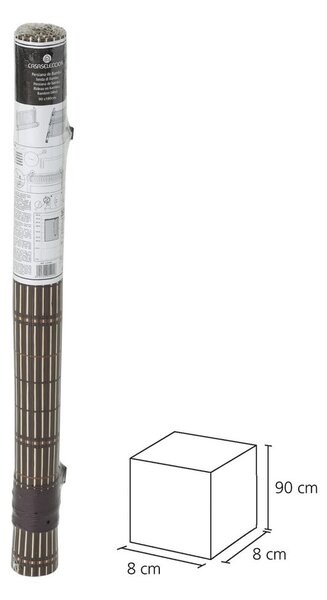 Sötétbarna bambusz roló 90x180 cm Natural Life – Casa Selección