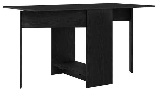 VidaXL Étkezőasztal 138 x 70 x 73,5 cm Szerelt Fa Fekete Tölgy