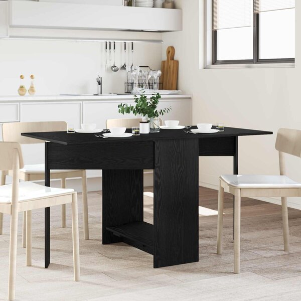 VidaXL Étkezőasztal 138 x 70 x 73,5 cm Szerelt Fa Fekete Tölgy