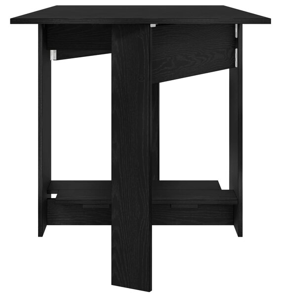 VidaXL Étkezőasztal 138 x 70 x 73,5 cm Szerelt Fa Fekete Tölgy