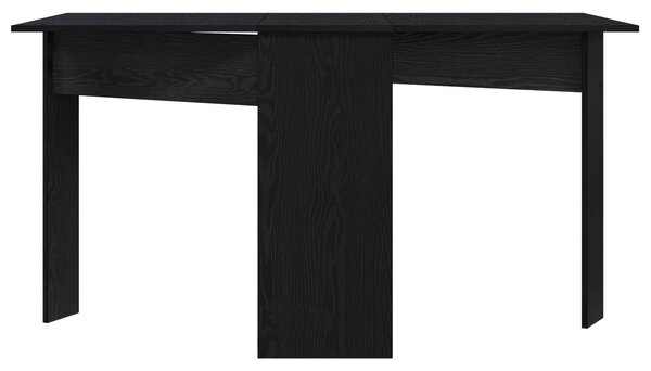 VidaXL Étkezőasztal 138 x 70 x 73,5 cm Szerelt Fa Fekete Tölgy