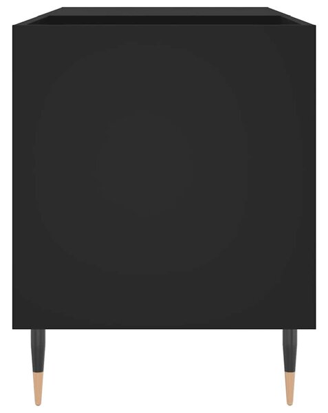 Fekete szerelt fa hanglemezszekrény 85x38x48 cm