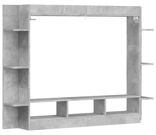 Betonszürke szerelt fa TV-szekrény 152x22x113 cm