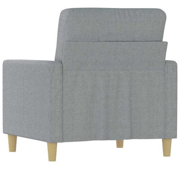 Világosszürke szövet kanapéfotel 60 cm