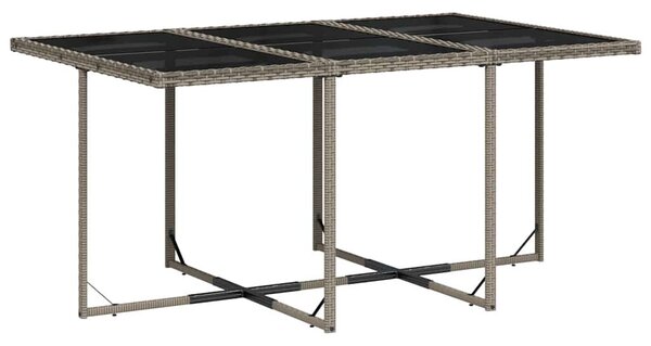 VidaXL 11 darabos kerti bútorgarnitúra párnákkal, szürke PE rattan