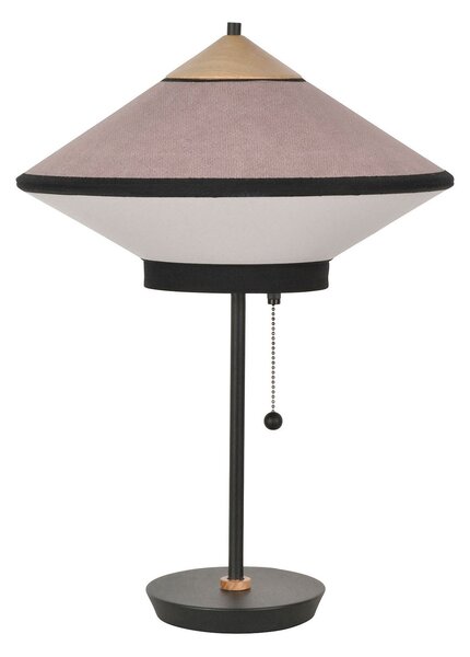 Asztali lámpa Forestier, Cymbal S, Rózsaszín / Rosé, Nappali, Szövet / Textília, Dizájn