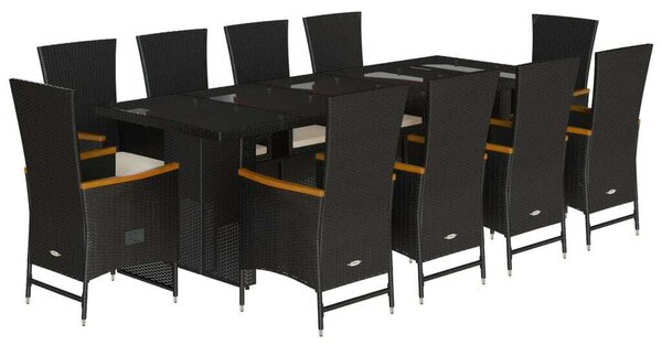 VidaXL Polyrattan Kerti Étkezőgarnitúra - 11 Fős
