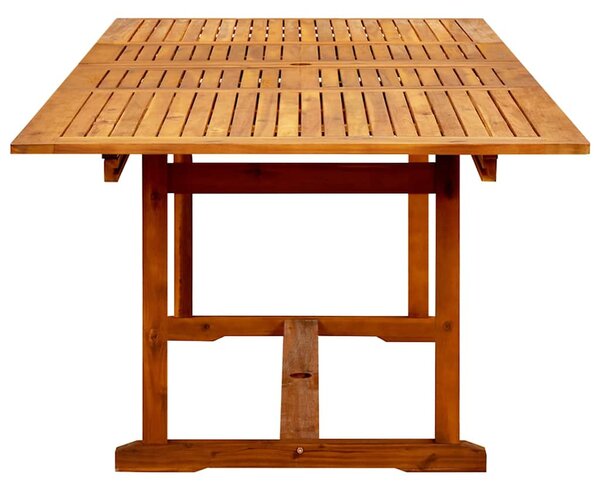 Tömör akácfa kerti étkezőasztal (150-200) x 100 x 75 cm