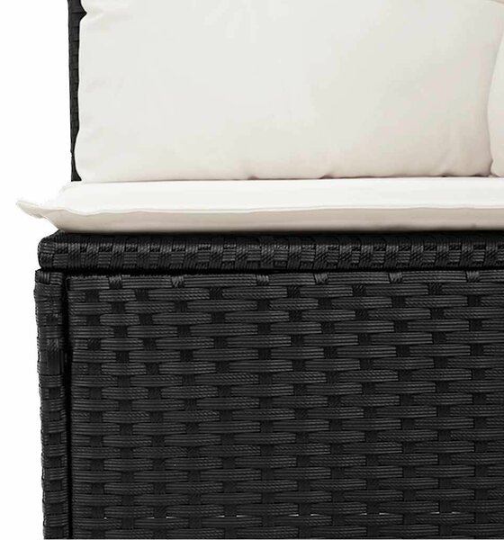 VidaXL Polyrattan Kerti Ülőgarnitúra - 6 részes - Fekete