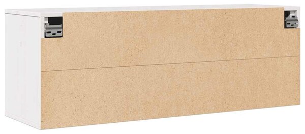 Fehér tömör fenyőfa faliszekrény 100 x 30 x 35 cm