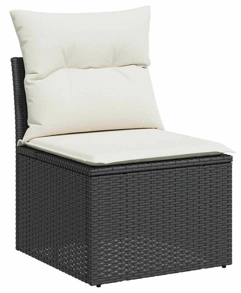 VidaXL Polyrattan Kerti Ülőgarnitúra - 6 részes - Fekete