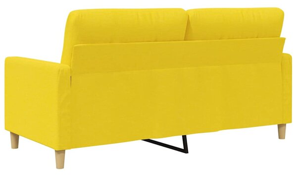 2 személyes világossárga szövet kanapé 140 cm