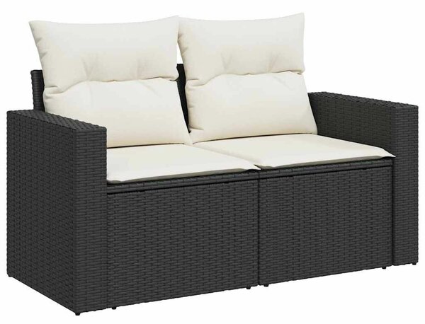 VidaXL Polyrattan Kerti Ülőgarnitúra - 6 részes - Fekete