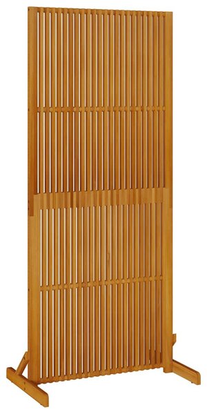 Tömör akácfa adatvédelmi paraván beltéri/kültéri 180,5 cm