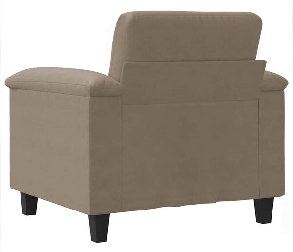 Tópszínű mikroszálas szövet kanapéfotel 60 cm