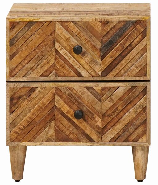VidaXL Éjjeli asztal 2 pcs Barna 40 x 33,5 x 46 cm Tömör Mangófát