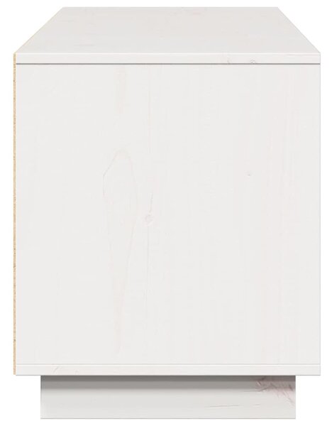 Fehér tömör fenyőfa TV-szekrény 156 x 37 x 45 cm
