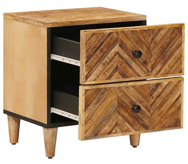 VidaXL Éjjeli asztal 2 pcs Barna 40 x 33,5 x 46 cm Tömör Mangófát