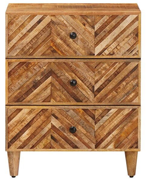 VidaXL Éjjeli asztal fiókkal Barna 50 x 33 x 60 cm Tömör Mangófát