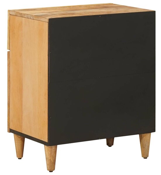 VidaXL Éjjeli asztal fiókkal Barna 50 x 33 x 60 cm Tömör Mangófát