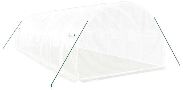 Fehér acélvázas melegház 24 m² 8x3x2 m