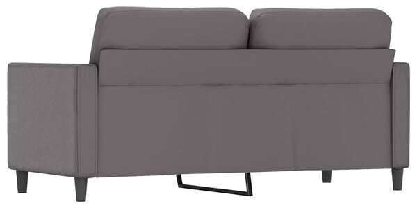 2 személyes szürke műbőr kanapé 140 cm