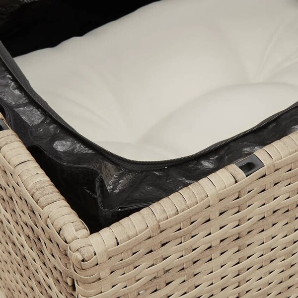 VidaXL 10 részes bézs polyrattan kerti ülőgarnitúra párnával