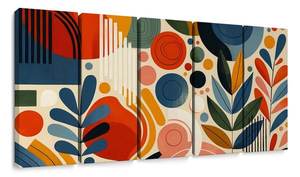 5 részes kép modern absztrakt formák