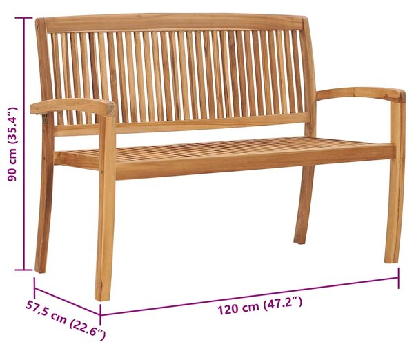 2 személyes tömör tíkfa kerti pad asztallal 120 cm