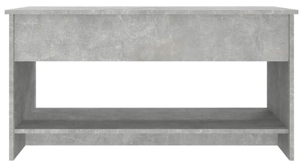 Betonszürke szerelt fa dohányzóasztal 102x50x52,5 cm