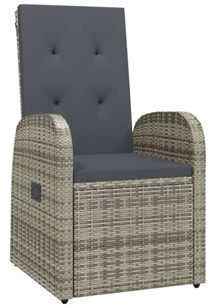 VidaXL 11 részes szürke polyrattan kerti ülőgarnitúra párnákkal
