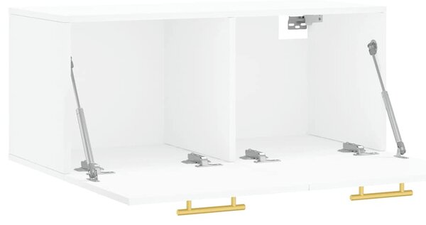 Fehér szerelt fa faliszekrény 80 x 36,5 x 35 cm