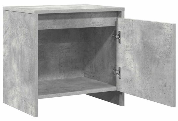 2 db betonszürke forgácslap éjjeliszekrény 45 x 34 x 44,5 cm