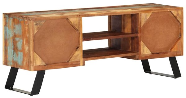 Tömör újrahasznosított fa TV-szekrény 112 x 30 x 45 cm