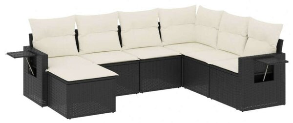 VidaXL 7 részes Polyrattan Kerti Ülőgarnitúra
