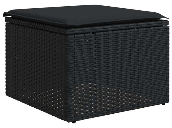 VidaXL 9 részes Polyrattan Kerti Ülőgarnitúra - Fekete